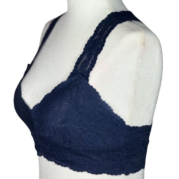 NWOT Intimately FREE PEOPLE Lace Bralette Bra Small Dark Gray Galloon Racerback - Picture 5 of 8